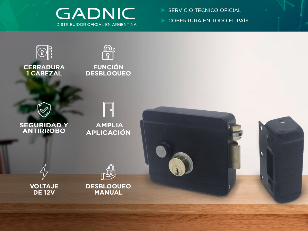 Electrocerradura Gadnic Para Portones Y Puertas Gadnic