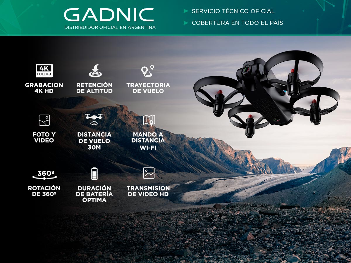 Mini Drone 4K A Control Remoto Gadnic Con Cámara Óptica | Gadnic
