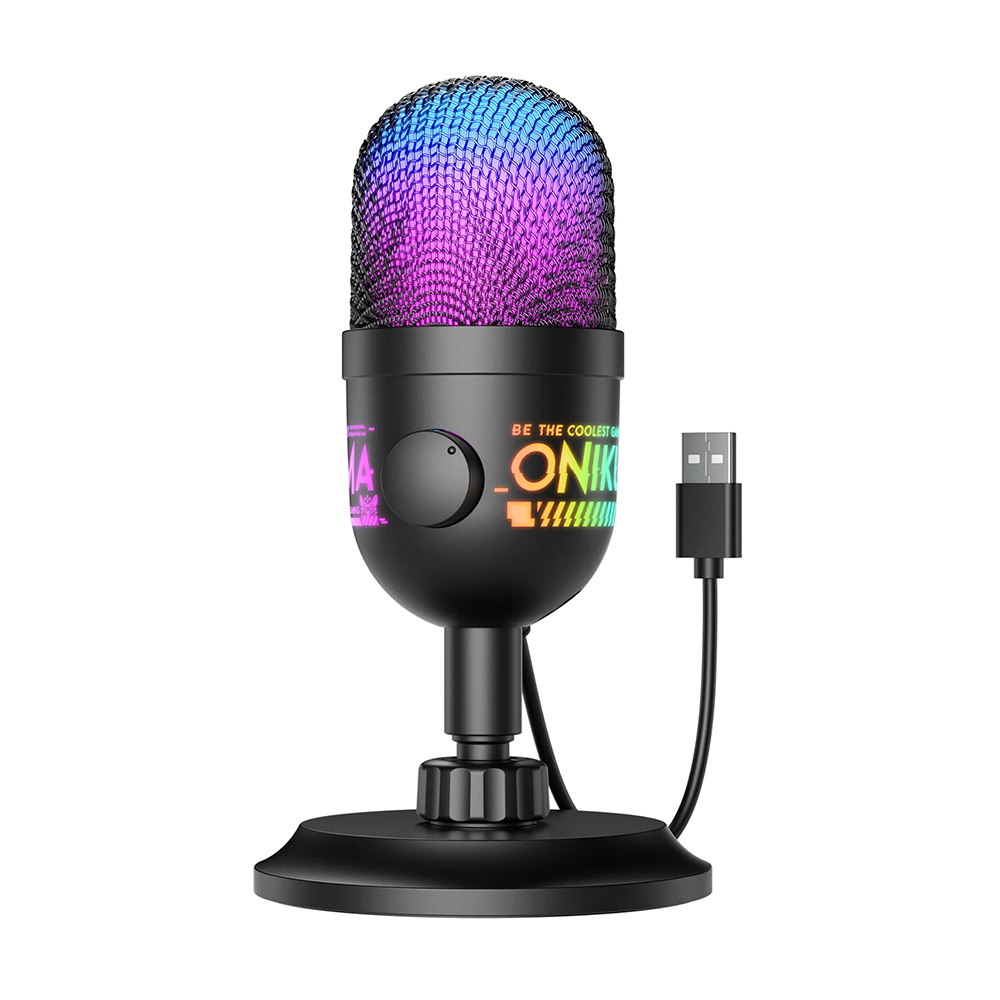 Microfono Gamer Onikuma M930 Condensador USB RGB 48KHz Compatible Multisistemas