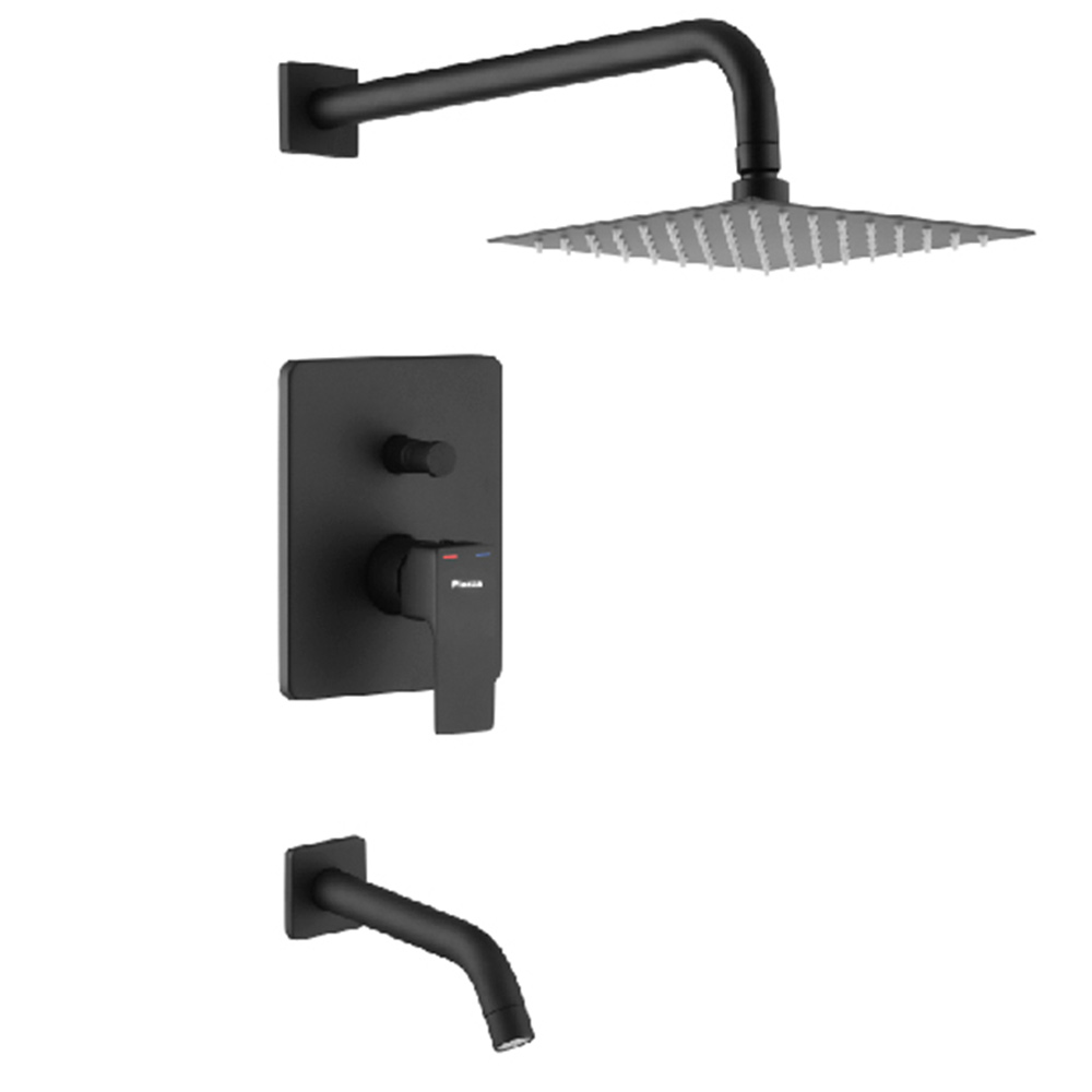 Griferia Piazza Ducha Monocomando De embutir Arq Negro - Main Image