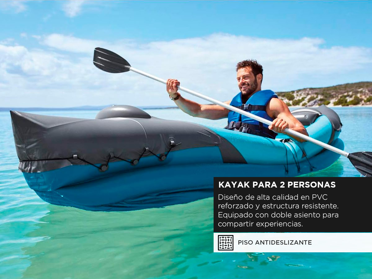 Kayak Inflable South Port Para 2 Personas 200KG | Bidcom