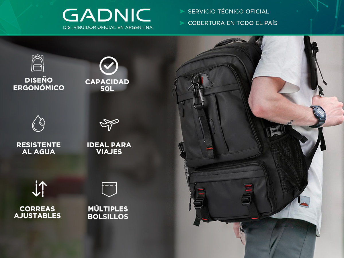 Mochila De Viaje Port Authority BG205 - Con Compartimento Para Laptop De 15", Acolchada, Impermeable, Ideal Para Trabajo O Viajes