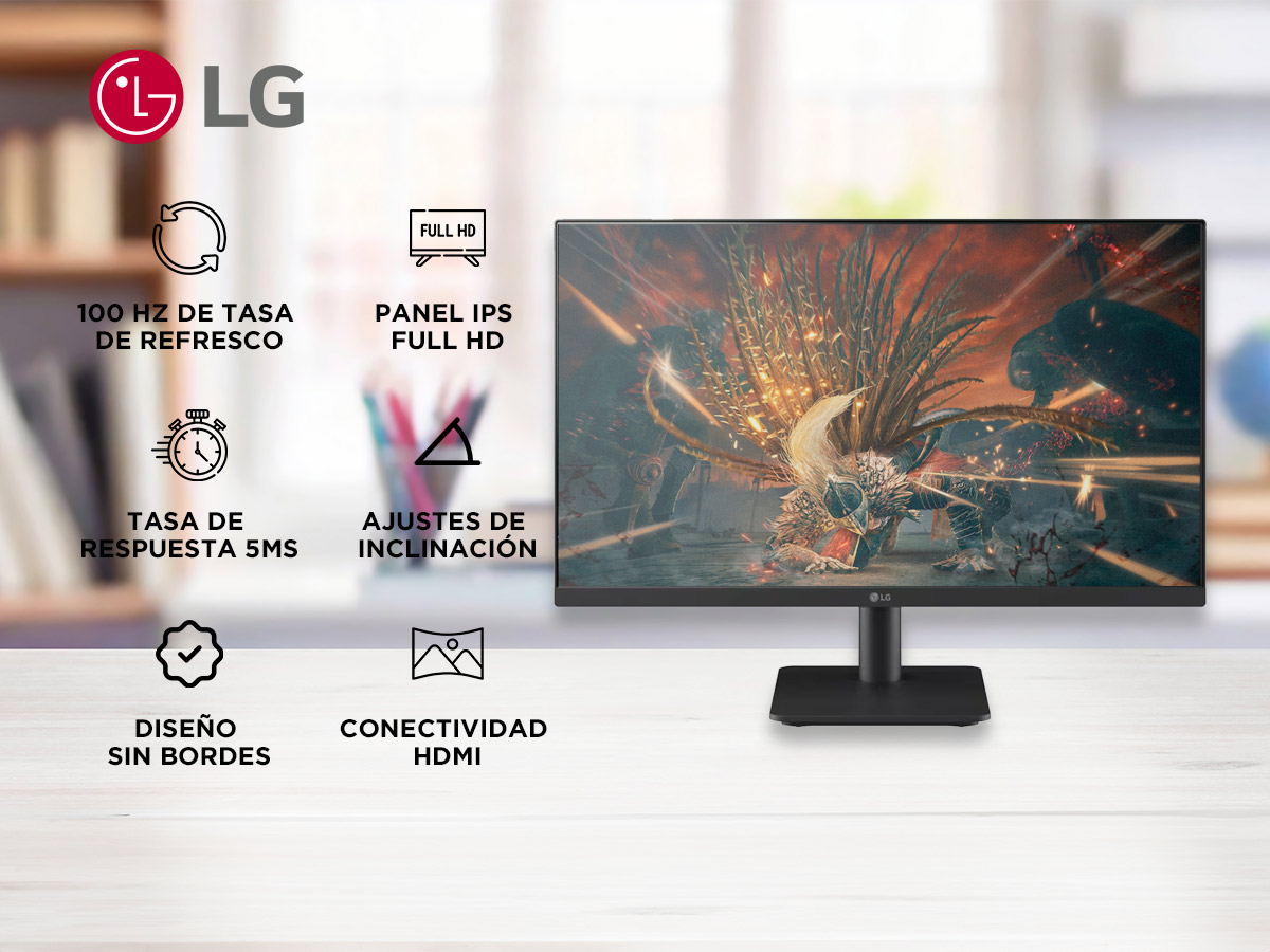 Monitor LG 24 LED MS500 Borderless 100 Hz 5ms | Bidcom