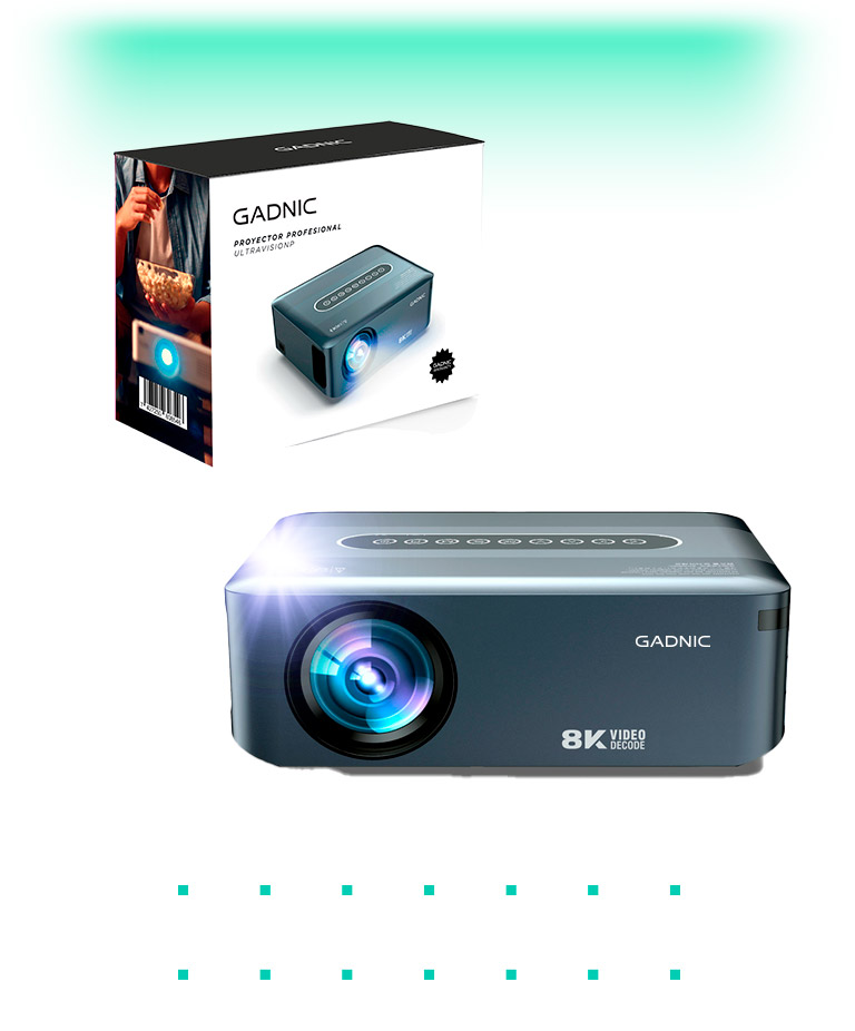 Proyector Gadnic 8000 Lumenes Sonido Envolvente | Gadnic