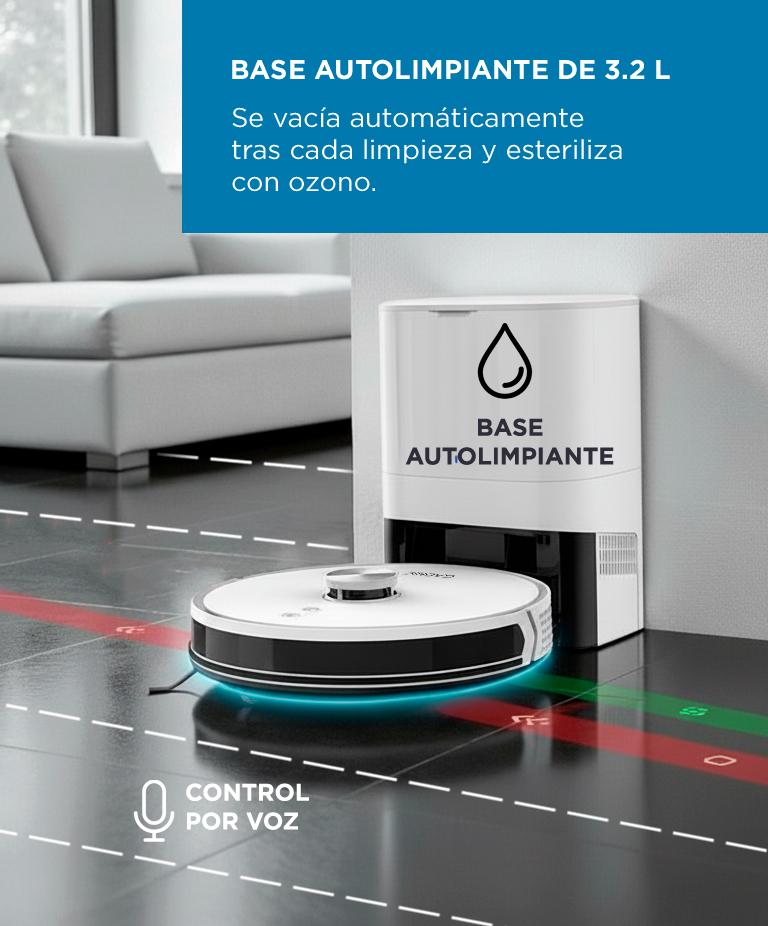 Aspiradora Trapeadora Robot Gadnic AC800 Con Base Carga Mapeo ...