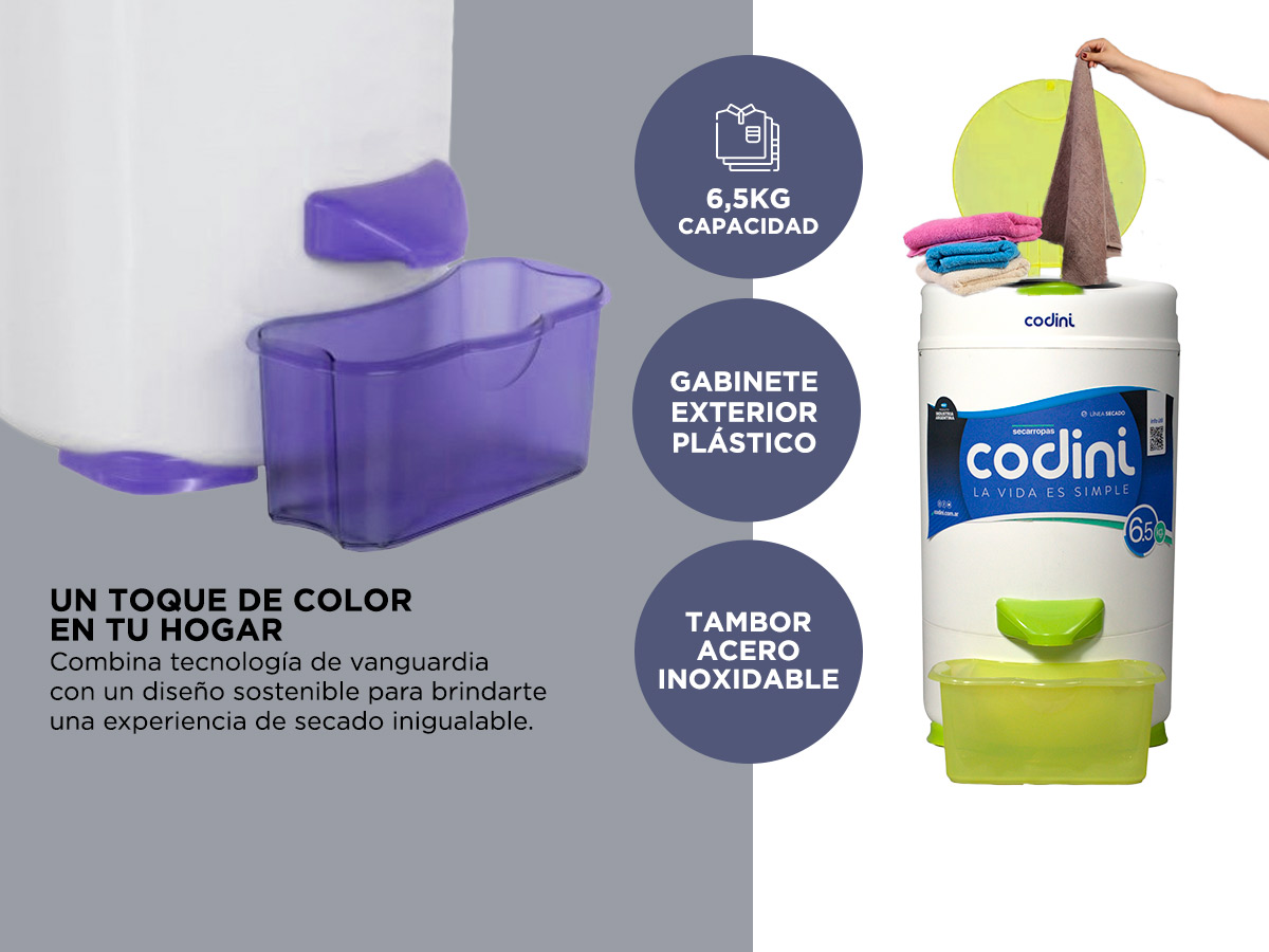 Secarropas centrífugo Codini innova IV61 6,5 kilos | Bidcom