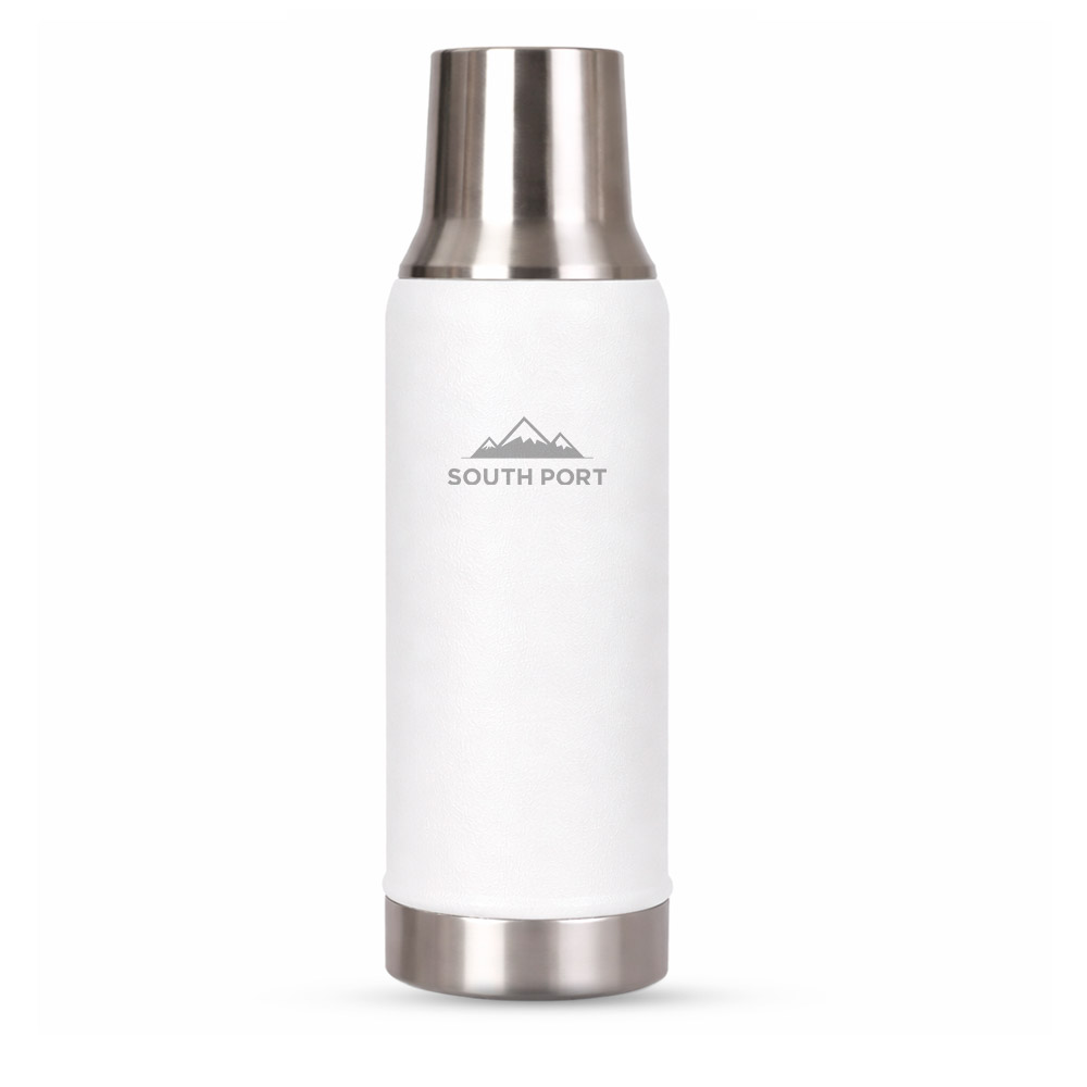 Termo South Port By Gadnic 800 ml Pico Cebador Tapa Multifunción Mate Doble Capa De Acero Inoxidable Conservación Térmica